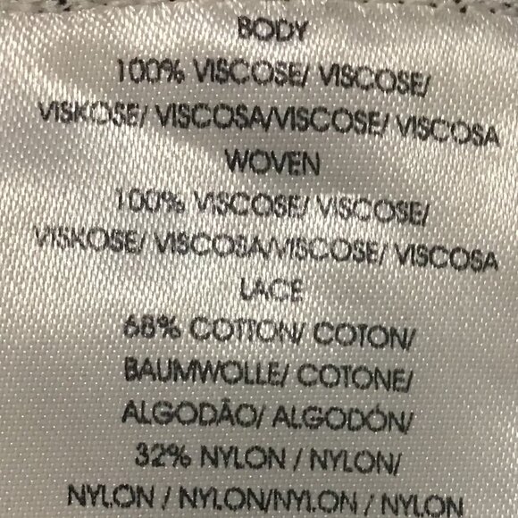 Ecote Semi-Sheer Deep V Back Tunic with Lace Size L - Picture 12 of 12